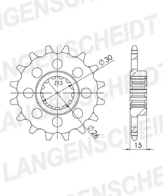 Produktbild von Ritzel Supersprox 520 - 14Z CST-1404:14|feinverzahnt 26,0/30,0