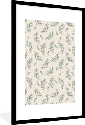 Produktbild von MuchoWow® MuchoWow® Gerahmtes Poster Blumen - Pflanzen - Pastell 60x90 cm - Poster mit zchwarzem Bilderrahmen - Dekoration - Wandposter Wohnzimmer - Hochwertig