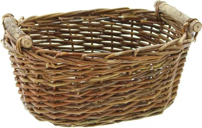 Produktbild von Frank Flechtwaren Füllkorb Holzgriff 10579 Fahrradkorb Weidenkorb Dekokorb