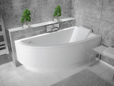Produktbild von BADLAND Eckbadewanne Badewanne Praktika RECHTS 140x70 mit Ablaufgarnitur und Füßen GRATIS ohne Verkleidung
