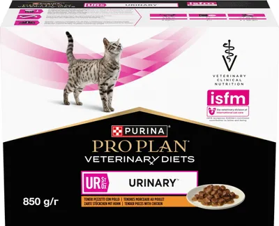 Zdjęcie produktu dla Purina Pro Plan Veterinary Diets UR Urinary Mokra Karma Dla Kota Z Kurczakiem 10x85g Przeciw Kamieniom Struwitowym