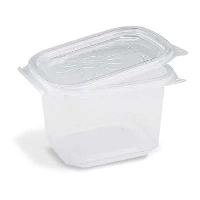 Produktbild von 50x Feinkostbecher mit fixem Deckel Ripboxx Tiny klar PP 127x108x86mm 500ml