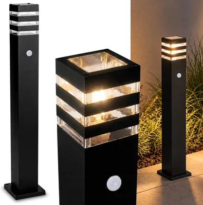 Zdjęcie produktu dla Lampa Ogrodowa Słupek Zewnętrzny Stojący E27 LED Czujnik Ruchu TAXUS 2 80cm LUMILED