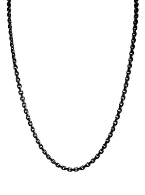 Produktbild von Monomania 42403S-40 Halskette Damen Edelstahl Schwarz 40 cm