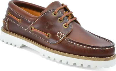 Produktbild von Damen Bootsschuhe Seajure Alankuda Leder Braun und Weiß, Größe 37