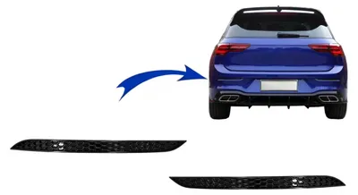 Productafbeelding van Bijenkorf-achterbumper reflectorafdekking voor VW Golf 8 VIII hatchback, modeljaar 2020-.