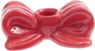 Produktbild von Rico Design Porzellan Kerzenhalter Schleife  Rot