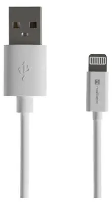 Obrázok produktu pre NATEC NKA-2149, 2 m, Lightning, USB A, Samec, Samec, Biela