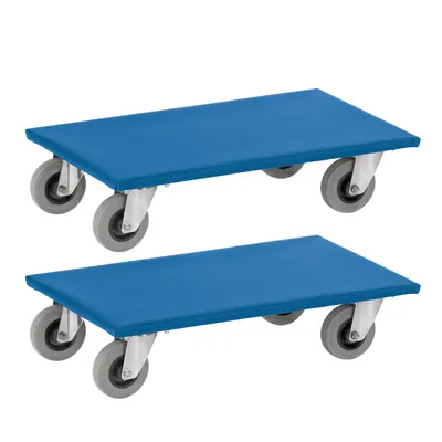 Produktbild von Fetra Möbelroller 2er-Set Vollgummi 250kg Tragkraft
