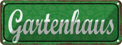Produktbild von vianmo Blechschild 10x27 cm Gartenhaus Geschenk