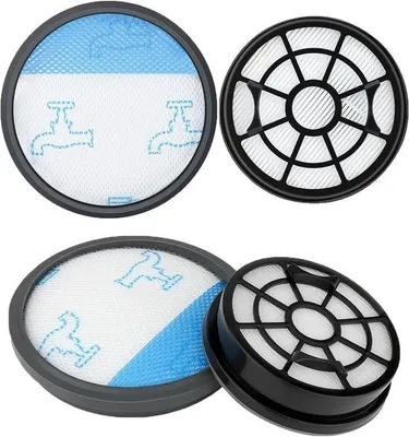 Imagen del producto de Dos filtros HEPA para aspiradoras ciclónicas: repuestos para modelos Rowenta RO29xx. Excelente eficiencia de filtración