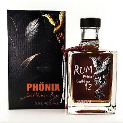 Produktbild von Phönix Rum Caribbean 12YO - Classic Design - Rum 40% Vol. 0,5 L