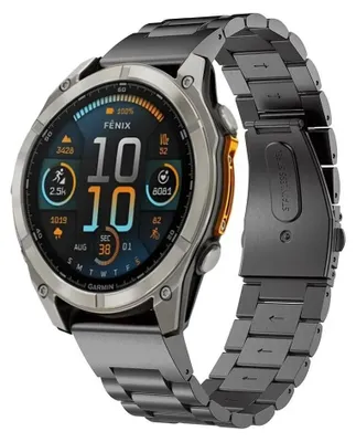 Immagine prodotto di Cinturino per orologio, chiusura rapida, robusto design in metallo, nero-a, Tactix 8 51 mm