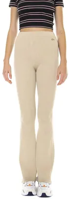 Immagine prodotto di Pantaloni da donna Lacoste, in maglia, color beige, modello a campana, taglia M/L