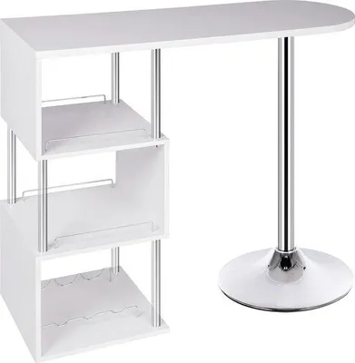 Productafbeelding van Famanu Bartisch - Hoog, voor keuken en bar - Wit