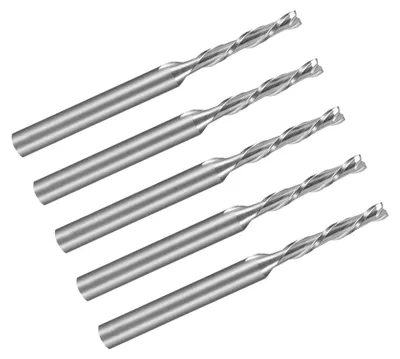 Produktbild von Spiralfräser mit 1/8" Schaft, 2mm x 12mm, Vollhartmetall, 2 Schneiden, 5 Stück