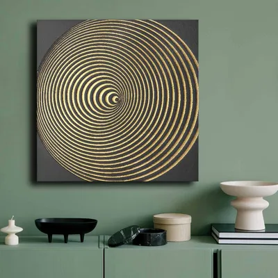 Produktbild von Wallity, 7070GSC-013, Dekorative Leinwandmalerei, Mehrfarbig, 100 % LEINWAND, 70 x 70 cm