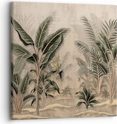 Produktbild von Bild auf Leinwand - Leinwandbild - Einteilig - Wald Blatt Baum - 30x30cm - Wand Bild - Wanddeko - Wandbilder - Leinwanddruck - Bilder - Wanddekoration - Leinwand bilder - Wandbild - AC30x30-5101