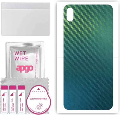 Produktbild von apgo Rückseite Schutzfolie, Skin, kompatibel mit Umidigi Power, Hinten Displayschutzfolie aus Vinylfolie, kratzfest, einfache Montage - Kohlenstoff-Chamäleon CAKA1