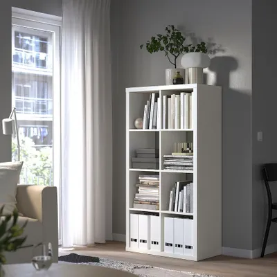 Produktbild von Kallax Regal 77x147x39 Bücherregal Wandregal Raumteiler Aufbewahrung - Weiß