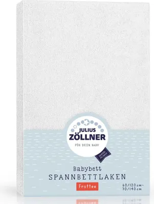 Produktbild von Julius Zöllner 8300113100, Bettlaken vorhanden, Baumwolle, 70 x 140 cm, Weiß, Einfarbig, 80% Baumwolle und 20% Polyester