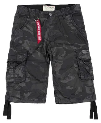 Zdjęcie produktu dla Spodenki Alpha Industries Jet Short Camo, męskie, wzór kamuflażowy, kolor: czarny kamuflaż, rozmiar: 34 (EU)