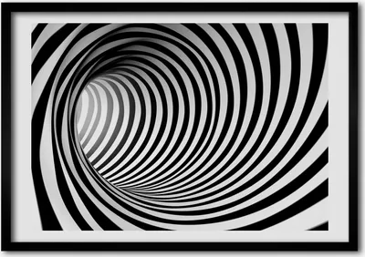 Produktbild von Bild - Bilder - Bilderrahmen - 70 cm x 50 cm - MDF-Rahmen, Wandkunst 3D-Tunnel