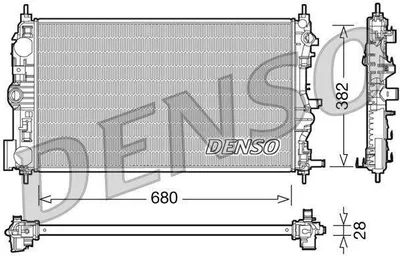 Produktbild von DENSO DRM15005 Kühler Wasserkühler Motorkühler für CHEVROLET ORLANDO (J309) CRUZE (J300) CRUZE Station Wagon (J308) CRUZE Schrägheck (J305)