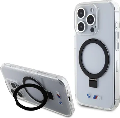 Obrázek produktu pro Bmw Bmhmp15Lurst Iphone 15 Pro 6.1 Przeźroczysty/Clear Hardcase Ring Stand M Collection Magsafe