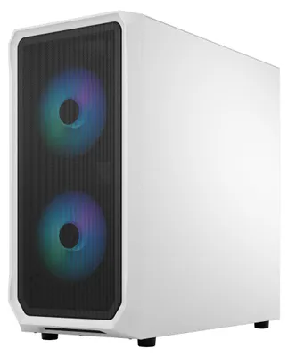 Zdjęcie produktu dla Fractal Design Focus 2, Midi Tower, PC, Biały, ATX, micro ATX, Mini-ITX, Stal, Szkło hartowane, Gaming