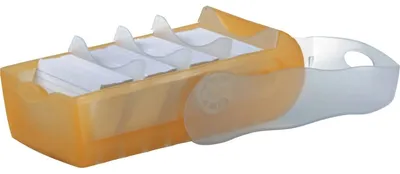 Produktbild von HAN CROCO, A7, 74 x 105 mm, Kunststoff, Orange, Weiß, 121 mm, 246 mm