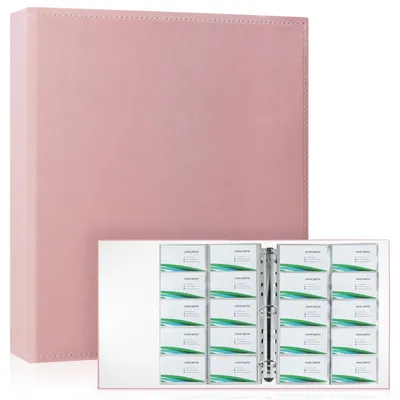 Produktbild von A4 3-Ringordner für Visitenkarten mit 600 Taschen