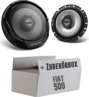 Produktbild von Lautsprecher Boxen Kenwood KFC-S1766 - 16,5cm 2-Wege Koaxialsystem Auto Einbausatz - Einbauset passend für Fiat 500 Front - justSOUND