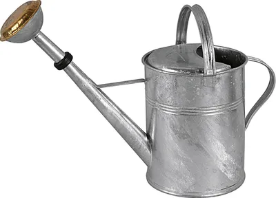 Produktbild von KOVOTVAR 26051111 Deluxe Nostalgie Gießkanne mit Messingbrause Landhausstil, Metall, verzinkt, 9 Liter, verzinkt