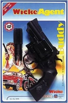 Immagine prodotto di pistola a 12 bulloni Buddy 24cm silenziatore in plastica nera