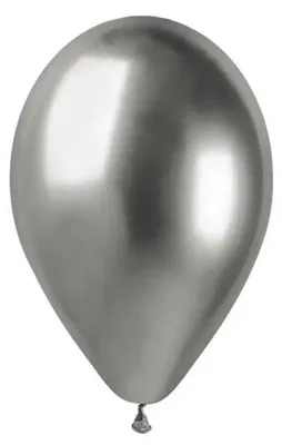 Image de Ballons argentés brillants 33 cm, lot de 5 - Godan