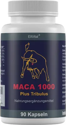 Produktbild von Maca 1000 Plus Tribulus von EXVital, 90 Kapseln