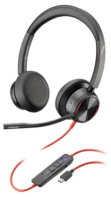 Produktbild von POLY Blackwire 8225 USB-C Headset, Kabelgebunden, Büro/Callcenter, 185 g, Kopfhörer, Schwarz