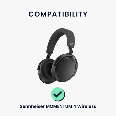 Produktbild von kwmobile 2x Ohrpolster kompatibel mit Sennheiser MOMENTUM 4 Wireless Polster - Kopfhörer Polster aus Kunstleder für Over Ear Headphones