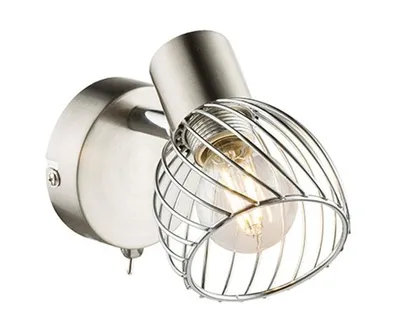 Produktbild von GLOBO 54809-1 TEXAS Strahler Metall Nickel matt, 1x E14
