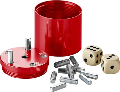 Obrázek produktu pro BestSaller Super Six Premium Aluminium red, 36 herních tyčinek a 2 kostky