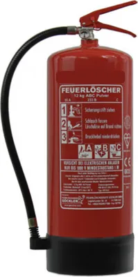 Produktbild von 12kg ABC Pulver Dauerdruck Feuerlöscher 55A= 15LE