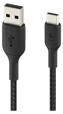 Produktbild von Belkin CAB002BT2MBK, 2 m, USB A, USB C, Schwarz