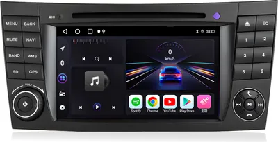 Produktbild von 7" autorádio CD DVD 4+64GB pre Mercedes W211 triedy E E240 E280 E320 E350 Navi carplay GPS