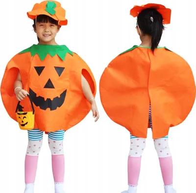 Obrázek produktu pro Korbi | Kostým dýně - velikost L - oranžová - jedinečný halloweenský kostým pro děti