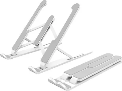 Obrázok produktu pre Jumada's – stojan na notebook – nastaviteľný – 6 polôh – strieborný/biely