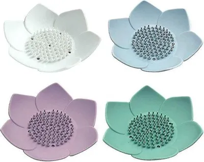 Produktbild von Silikonisches Badzubehör - 4 Stücke - multifunktionelles Spülbecken - Silikon - für Bad, Küche, Dusche oder Toilette - Blumenform - Silikon.