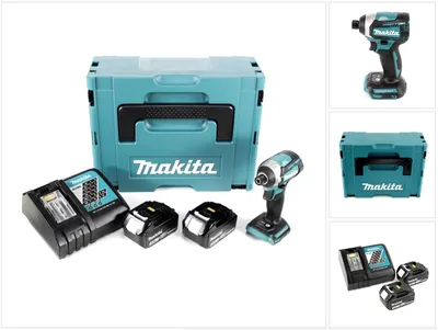 Obrázok produktu pre Akumulátorový rázový uťahovák Makita DTD 154 RFJ 18V 1/4" 175Nm bez kefiek + 2x akumulátor 3,0Ah + nabíjačka + Makpac