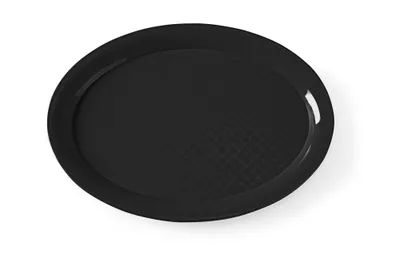 Produktbild von HENDI Serviertablett Schwarz oval 265x195 mm