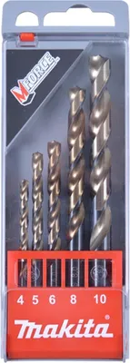 Immagine prodotto di Set di 5 punte HSS Makita, MForce HSS - M-Force - metallo - 5 pezzi - 4-10 mm